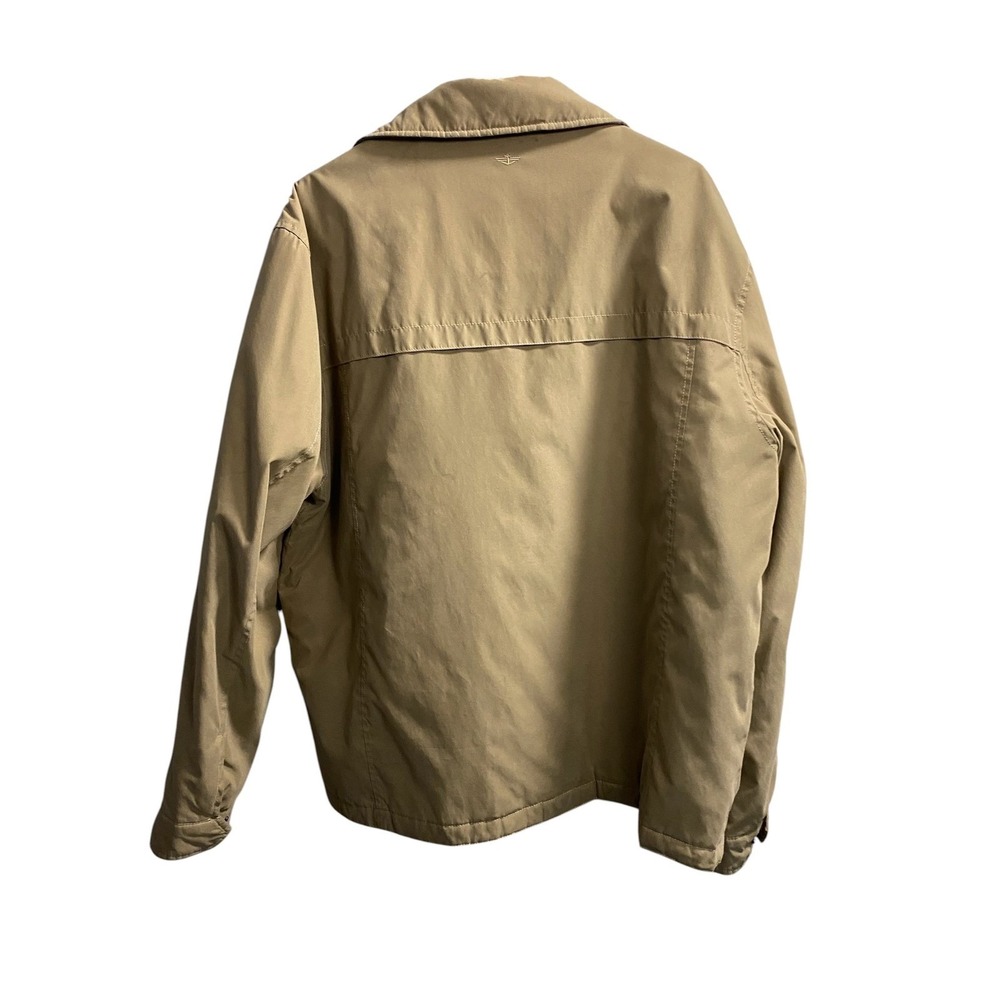 Dockers Mens Microfiber Golf Jacket Tan Khaki Full Zip Quilted Lined XL - Picture 3 of 6